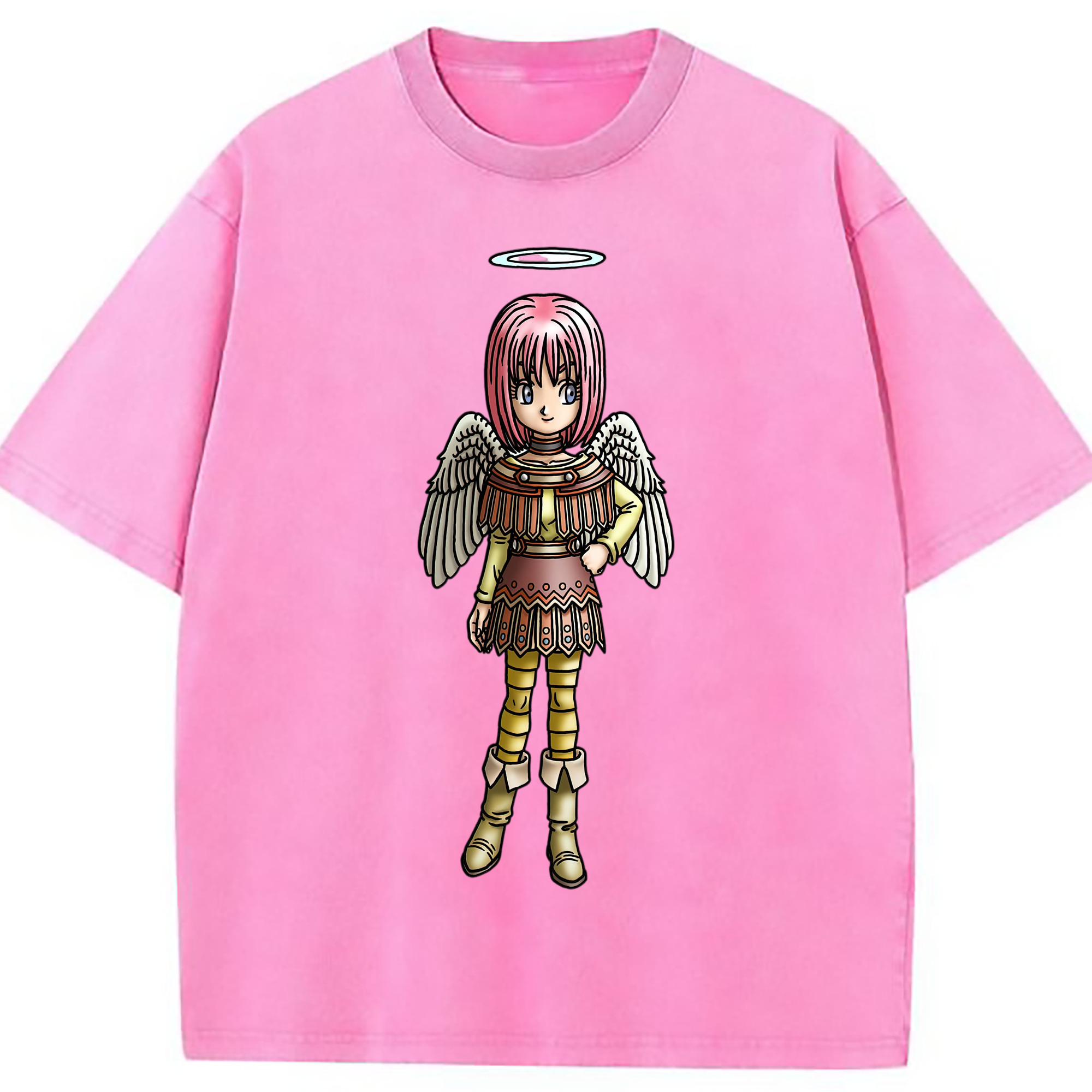 （画像用） ドラゴンクエスト Doragon Kuesuto Dragon Quest 綿100% ヴィンテージ風 半袖Tシャツ（フロントプリント）